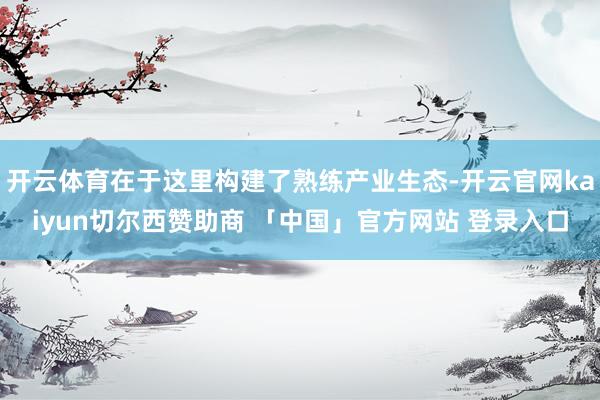 开云体育在于这里构建了熟练产业生态-开云官网kaiyun切尔西赞助商 「中国」官方网站 登录入口