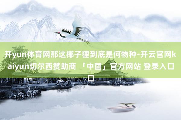 开yun体育网那这椰子狸到底是何物种-开云官网kaiyun切尔西赞助商 「中国」官方网站 登录入口