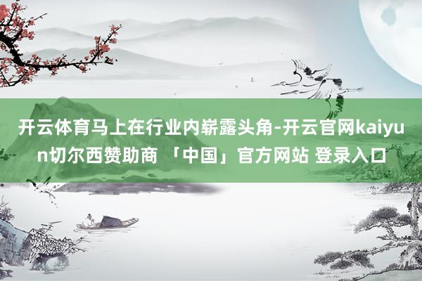 开云体育马上在行业内崭露头角-开云官网kaiyun切尔西赞助商 「中国」官方网站 登录入口