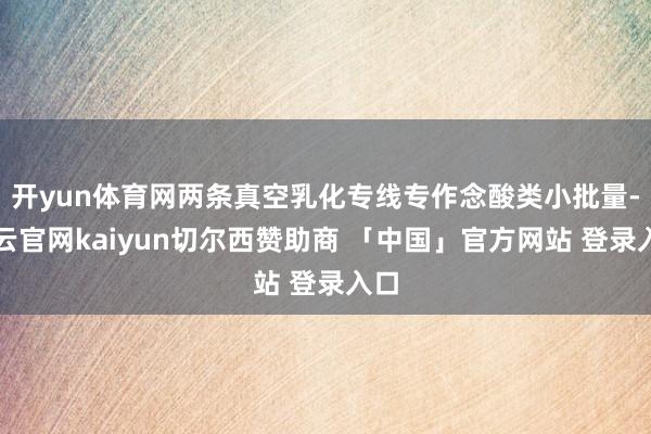 开yun体育网两条真空乳化专线专作念酸类小批量-开云官网kaiyun切尔西赞助商 「中国」官方网站 登录入口
