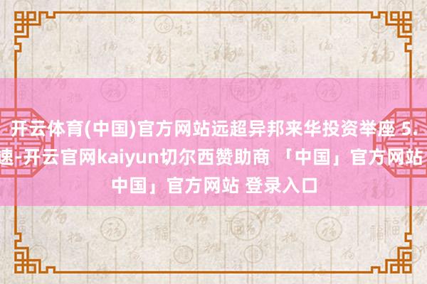 开云体育(中国)官方网站远超异邦来华投资举座 5.8% 的增速-开云官网kaiyun切尔西赞助商 「中国」官方网站 登录入口