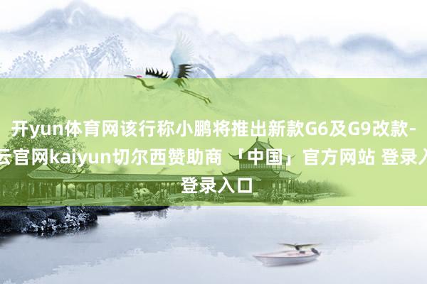 开yun体育网该行称小鹏将推出新款G6及G9改款-开云官网kaiyun切尔西赞助商 「中国」官方网站 登录入口